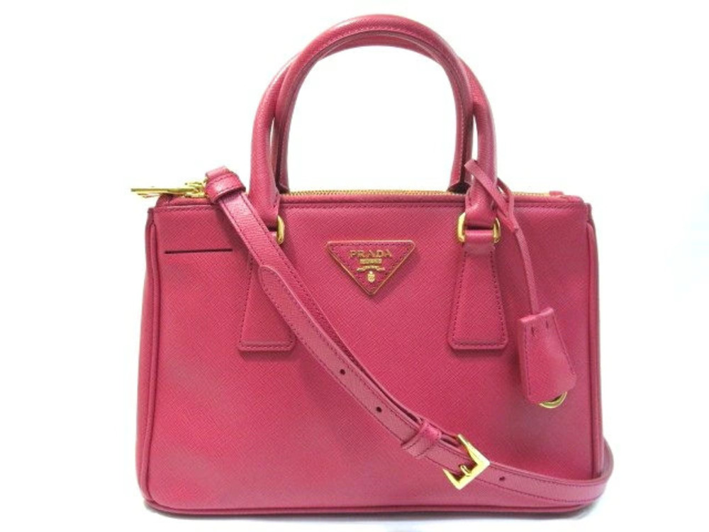 Prada Handbag Saffiano Leather Pink Bag